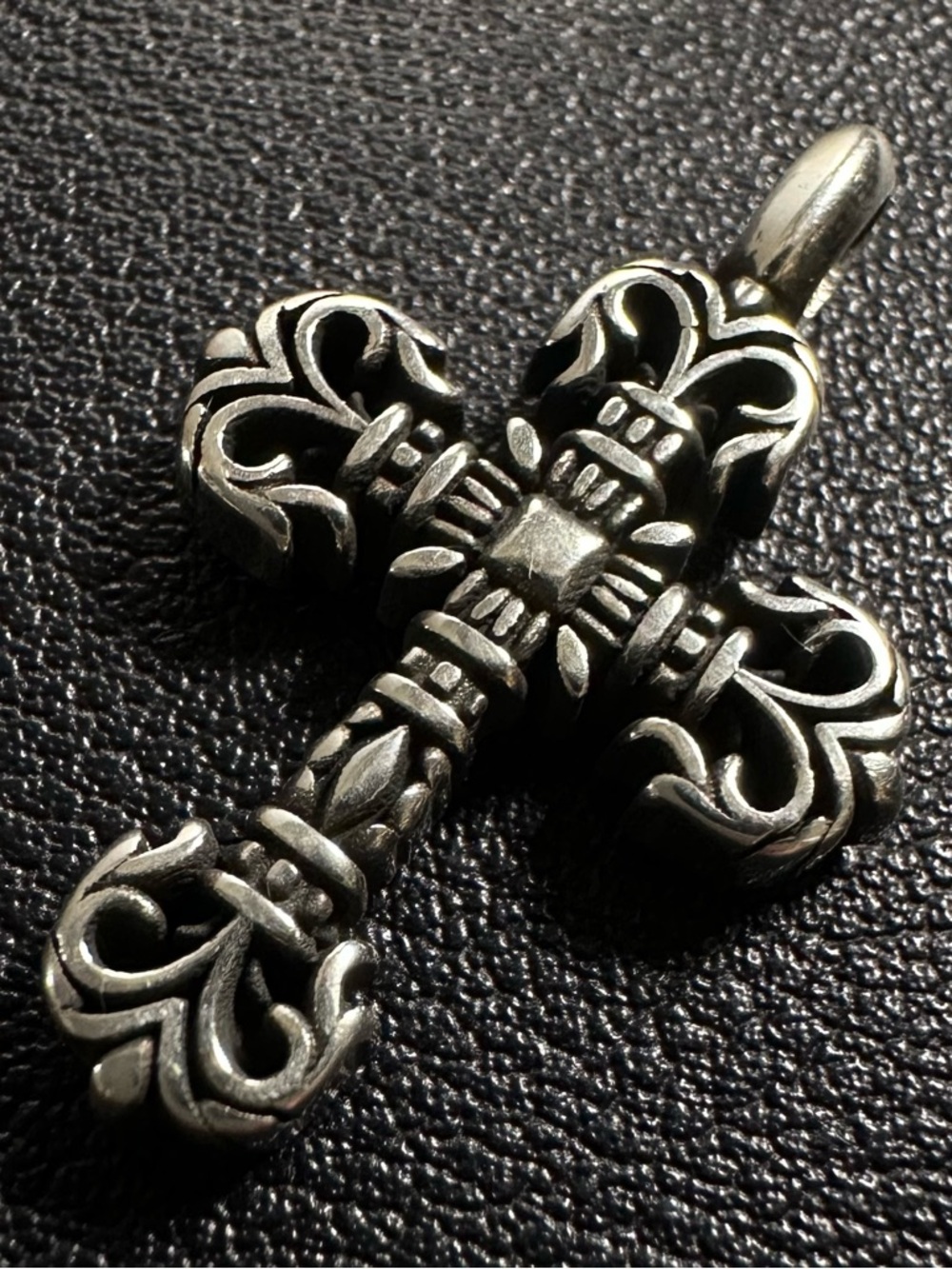 Chrome Hearts Tiny Filigree Cross Charm 925 Sterling Silver 3.5g